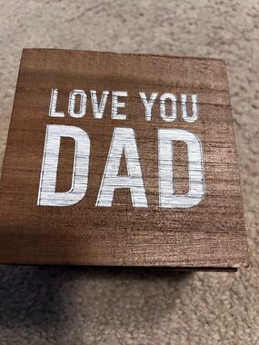 Love You Dad Wooden box with message